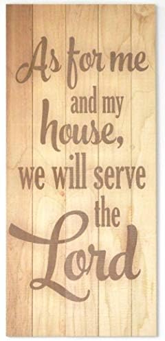 Quanto a mim e minha casa, serviremos ao lorde Rustic Wood Sign 11x22