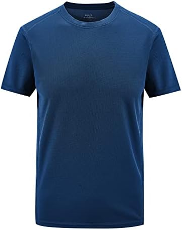 Camiseta ao ar livre casual de verão masculino de supermal esporte de tamanho rápido e respirável de cor sólida de cor sólida