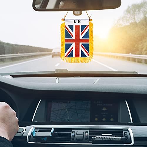 ZXVZYT 3 x 5 polegadas Reino Unido British Window Soliving Bandle Uk Small Mini Cars Bandeiras Banners Trowiew Mirror Decoration