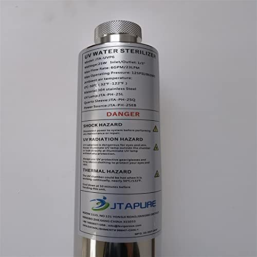 Manga de quartzo jtapure, terno para filtro de água JTA-UVP12