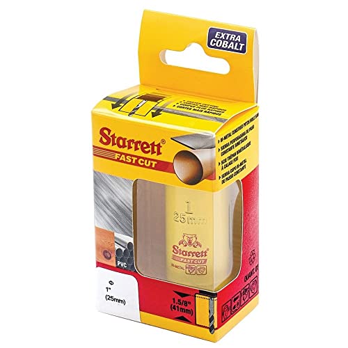 Starrett Bi -Metal Cut Rast Citt Pitch Swer com dentes HSS resistentes à abrasão - ideal para cortar metal, aço e madeira - 1 diâmetro, 1-5/8 de profundidade - FCH0100 -G