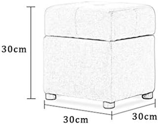 Banca de armazenamento ZDXMZ, armazenamento dobrável em casa com pernas, estofados, linho, forte e resistente, rápido e fácil de
