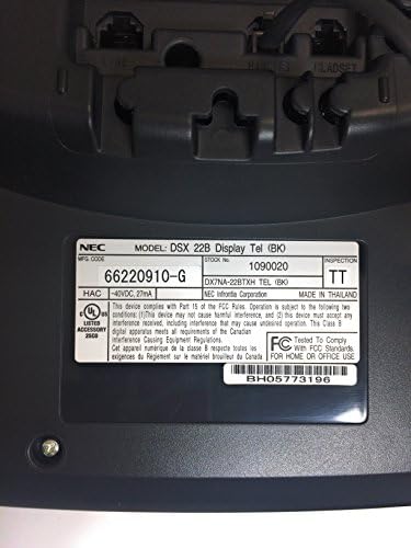 NEC 1090020 DSX 22 -Button Display Telephone - Black