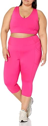 Essentials Sculpt ativo feminino High Rise Capri Legging com bolsos