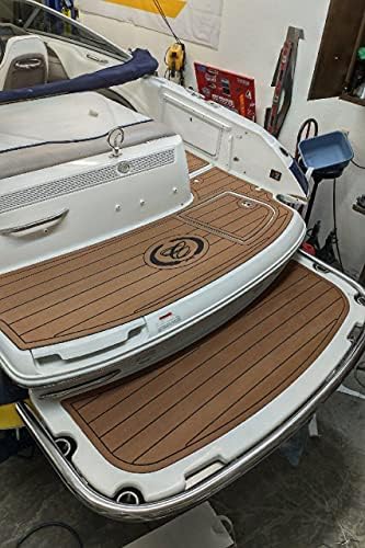 Boat Eva Faux Teak Decking Floor Compatível com 2012 Centurion Enzo SV211 Swim Step & Cockpit