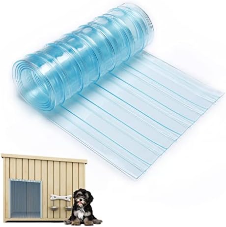 Abas de substituição da porta de cachorro, tira de vinil de plástico seguro para casas de cachorro DIY ou porta de gato, aba de porta de cachorro transparente e ecológica, fácil de cortar e instalar, 11,8 em x 4,9 ft