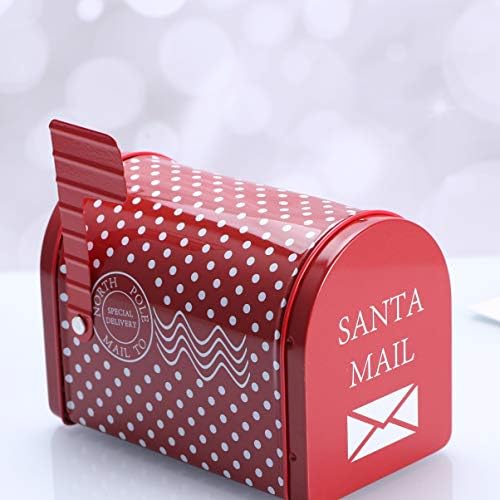 AMOSFUN GRESENTES DE NATAL Caixa de correio de Natal decorativa Tin Mailbox Mini Caixa de correio Caixa de Natal Tin Boxes de