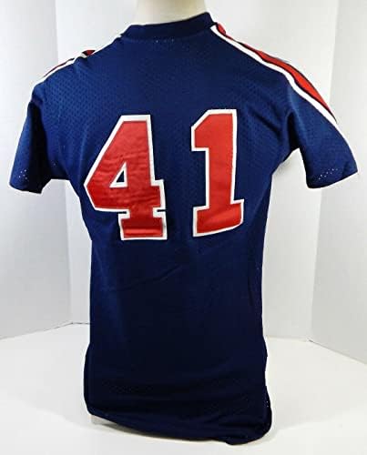 1983-90 California Angels 41 Game usou Blue Jersey Batting Practice L DP21621 - Jerseys MLB usada no jogo