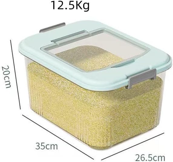 SBSNH 12,5 kg Dispensador de arroz Caixa de armazenamento Rice Dispensador de grãos Rice Rice Rice Cereals Bucket Dog Alimentos