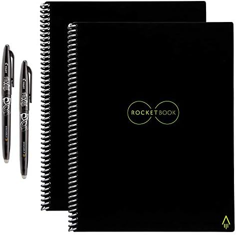 Rocketbook Holiday Bundle - 2 notebooks reutilizáveis ​​inteligentes com 1 caderno de grade de ponta e 1 ponto, 2