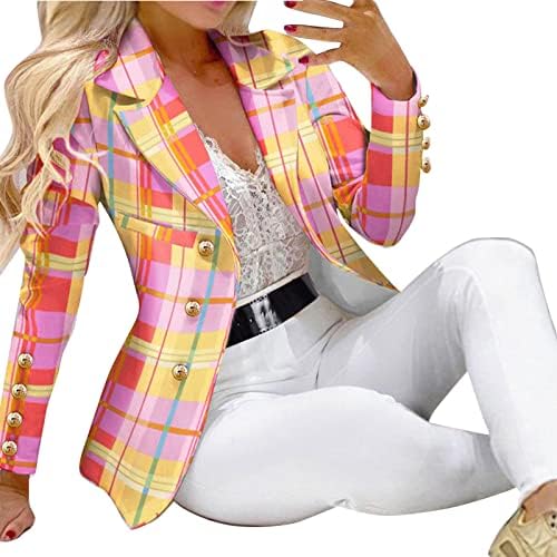 Xiloccer Casa Casual Casual Casual Feminino Slim Manga Longa Blazer Office Business Calças de negócios+ casaco