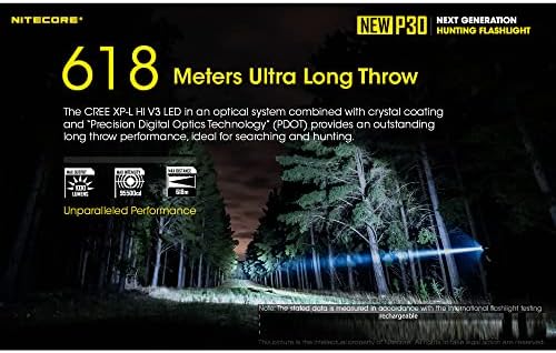 Nitecore New P30 1000 lúmen 676 jardas de longa lanterna de caça com carregador de UI1 e organizador Lumentac