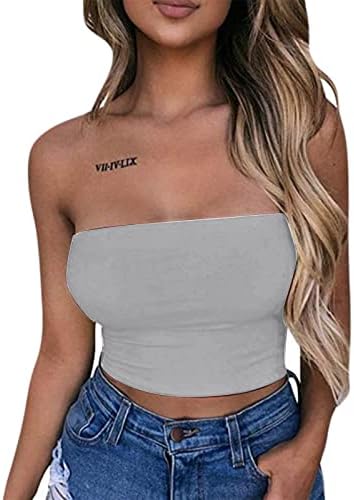 Mulheres Bustier Bustier Cold Ombro Strapless Lounge Sexy Plain Cropped Tube Bustier Top Camisole Tamise para Girls RR