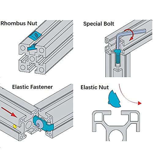 Mssoomm 2 pacote 1570 Comprimento do perfil de extrusão de alumínio 64,57 polegadas / 1640mm prata, 15 x 70mm 15 séries T tipo T-slot t-slot European Standard Extrusions Perfis Linear Linear Guide Frame para CNC