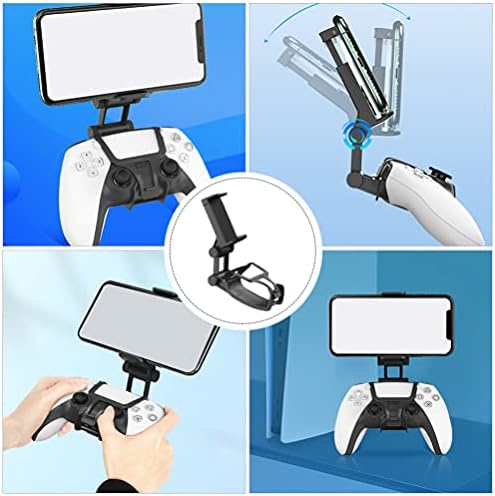 Solustre Controller Grip Game Montar suporte de telefone dobrável ajustável compatível com suporte de telefone ajustável