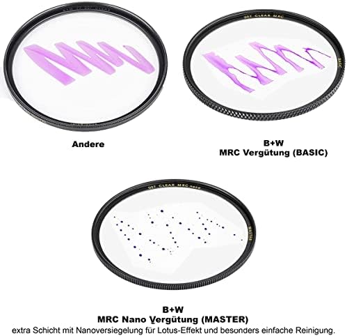 B+W 43mm Mestre Clear MRC Nano 007M Filtro de vidro