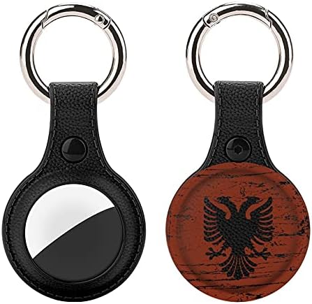 Eagle Albânia Atualizar capa de couro para o AirtaG Key Finder Phone Finder Anti-arranhar a capa de pele com chaveiro compatível