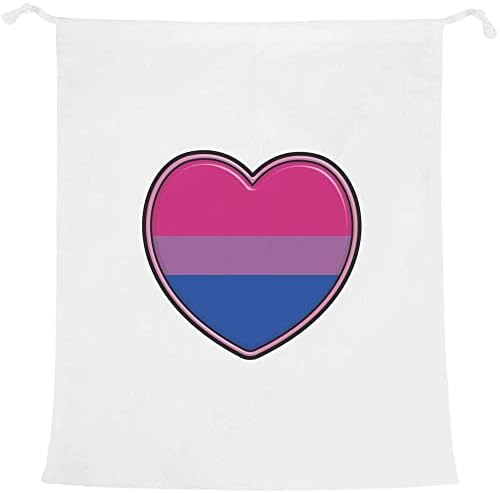Azeeda 'Bissexual Pride Flag Heart' Lavanderia/Bolsa de Lavagem/Armazenamento