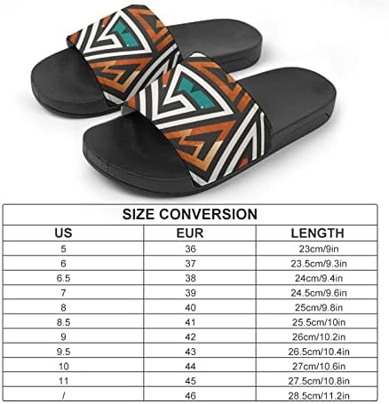 Sandálias africanas geométricas de deco house não deslizam chinelos de dedão do pé para massagem banheira de spa de chuveiro