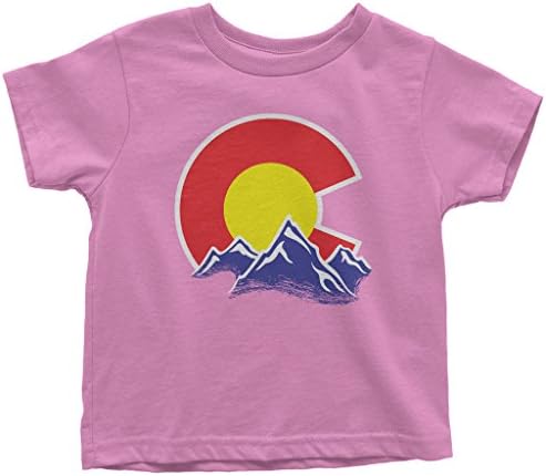 T-shirt de threadrock infantil colorado montanhas de montanha