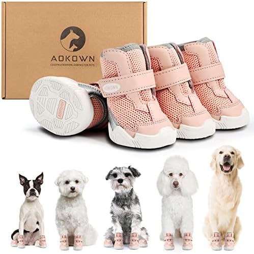 Sapatos para cães para cães grandes, botas de cachorro médio para pavimento quente de verão, dia de neve de inverno caminhada