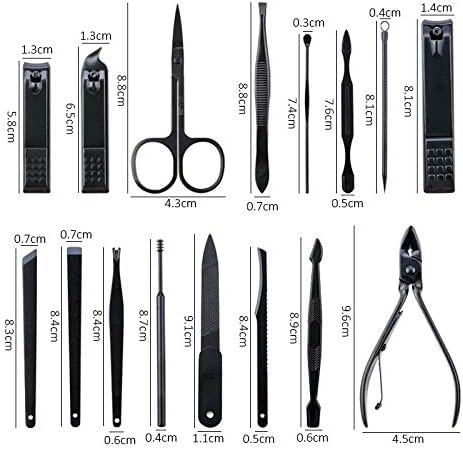 HEPUP 7-16 PCS PCS Clipper Scissor Pedicure Set Kit Conjunto de Clipper de unhas para conjunto de aço Manicure Cutter Ferramentas de beleza