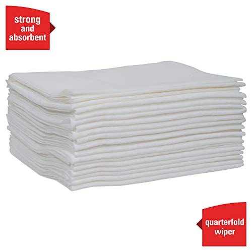 Wypall General Clean L20 Limpeza média panos, formato de quarta-feira, branco, 4 camadas, 12 pacotes / estojo, 68 folhas / pacote