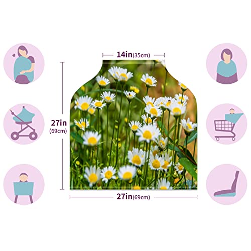 Capas de assento de carro para bebês Campo Daisies completa Planta Cobertura de enfermagem Cover de carrinho de amamentação para bebês Multryuse Infant Carseat Canopy para meninas meninas, Gostar