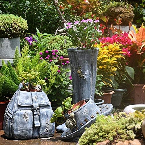 Home Garden Decoração Sapatos de mochila jeans Potos de flores Vaso de flores Decoração de jardim em vaso de jeans