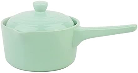 MilkColor Milk Pan com lábio derramado, panela pequena, panela de leite de alimentos complementares, para leite, mingau-verde-1-1000ml/35ozcolor: Green2, tamanho: 1000ml/35oz) Potes e panelas (cor: verde2, Si