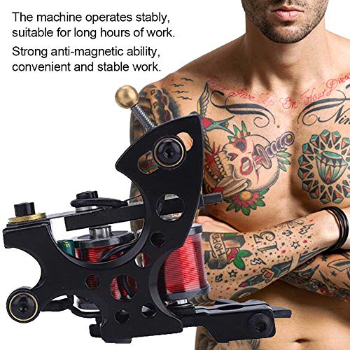 Máquinas de revestimento de tatuagem feita à mão, máquina tradicional de bobina artesanal, 10 bobinas de urdides Tattoo de metralhadora