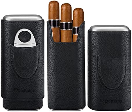 Cool Knight Leather Cigar Char Caruto - Cedro de madeira Viando umidores para charutos - Os acessórios de charuto incluem cortador