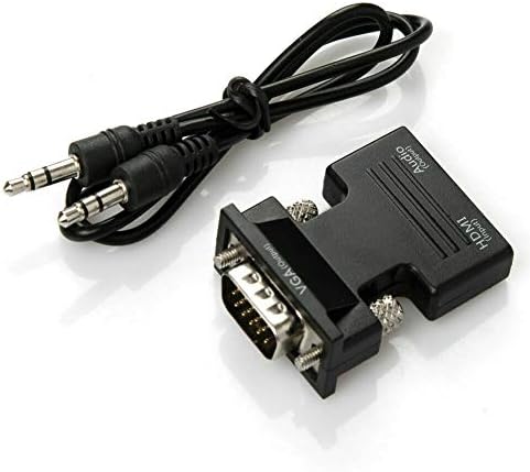 Conversor de adaptador VGA para HDMI com universo e-universo com VGA masculino de áudio 1080p no conversor de vídeo HDMI feminino