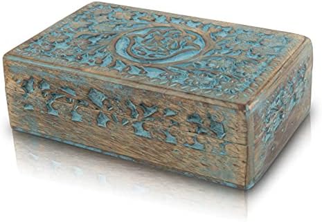 Caixa de jóias de madeira decorativa de madeira