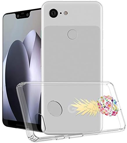Google Pixel 3 Caixa XL, Caso traseiro de design de plástico limpo de design limpo com cobertura de proteção contra pára -choques