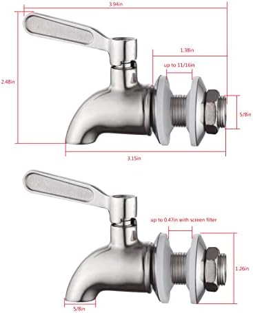 CEAESO BUVEGAGEM SPIGOT SPIGOT DISPENSOR DISSENSOR DISSENSO DE SPIGOT Substituição Jarra de vidro e dispensador de bebidas