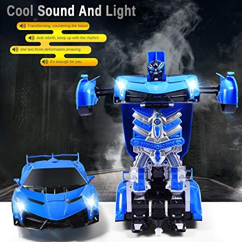 Janboo 1:14 RC Cars Robot para crianças, Brinquedos de corrida TransformRobot, carro de controle remoto de detecção de gestos