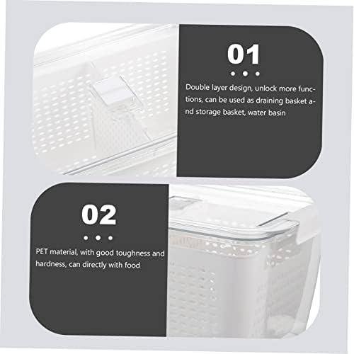 Zerodeko 2 PCs Fridge Bridge Cesto Organizador de carne Prove de alimentos Refrigerador Seamento de frutas para recipientes