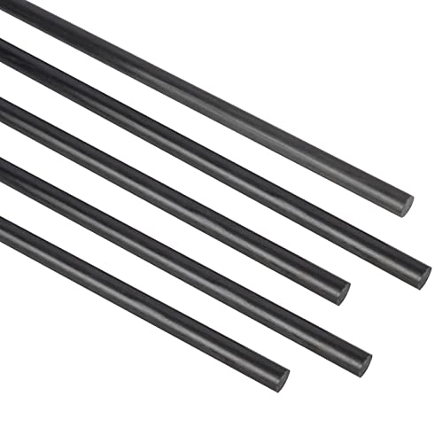 Fancywing 400mmx 1,0 mm 1,5 mm 2,0 mm 2,5 mm 3,0 mm 4,0 mm 5,0 mm 5 pcs haste de fibra de carbono para RC Airplane