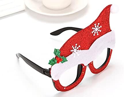 Christmas Fanche Funny Glasses Funny Claus Hat renas de rena dos óculos de sol Ornamentos de figurinos de decoração de decoração