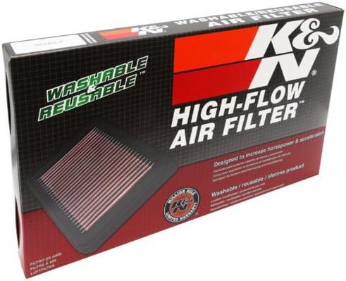 Filtro de ar do motor K&N: reutilizável, limpo a cada 75.000 milhas, lavável, premium e filtro de ar de substituição: compatível com