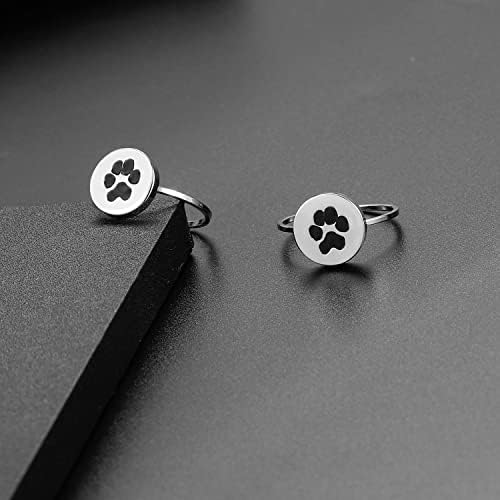 LOYjoy Dog Ring Colar de impressão personalizado Colar de estimação em memória de cães Pet Memorial Memorial Memorial Jóias