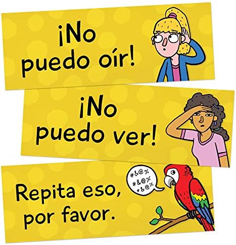 Frases em sala de aula Sinais de espanhol - Conjunto de 12