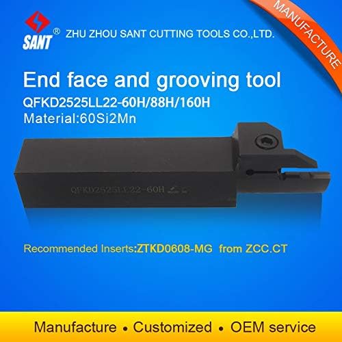 Fincos Zhuzhou Sant CNC Ferramentas de corte de superfície Tolador de ferramentas de ranhura de superfície qfkd2525ll22-60h com inserções ztkd0608-mg com boa qualidade