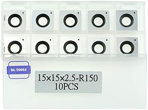 DLTOOLS 6 Radius Square Tungstênio Inserção de carboneto de tungstênio, inserções de 4 arestas ajustadas para cortadores de plaina/helicoidal