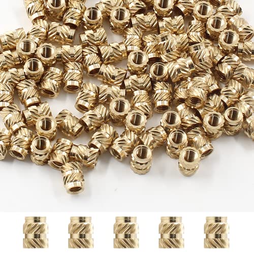 Cionyce 100 pcs porcas de latão Sonrled Insert, M3 Inserções de bronze inserir porcas de incorporação para impressão 3D, fixação de