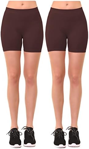 GILBINS MULHERES 2 PK PLUS TAMANHO SELENTE EXECIENCIONO TRANHO TERCEIRO SHORTS SHORTS de bicicleta