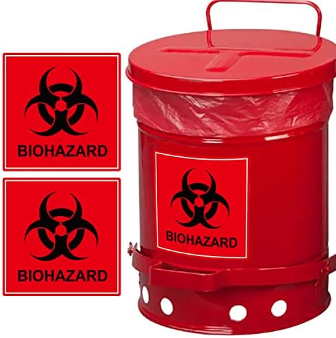 Adesivos de biohazard sinalizam etiquetas de aviso de biohazard 4 polegadas símbolo de biohazard universal vinil adesivos de