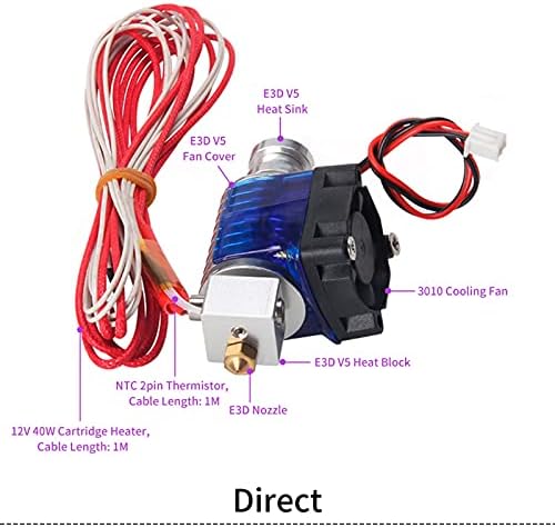 SUTK 12V 24V REMOTO DIREÇÃO DIRETA PRIMAGEM DE PRIMEIRA 3D HOTEND V5 V6 J-CAPEL BOCO BOCO DE 0,4MM DE 0,4MM PARA 1,75