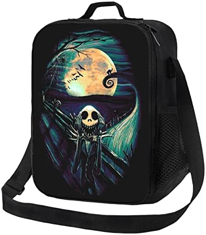 Cartoon Nikroad Nightmare antes de almoçar de Natal, lancheiras engraçadas de anime, bolsa de sacola isolada reutilizável